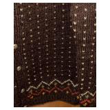 Handknitted Norwegian Wool Sweater with Nordic Pattern