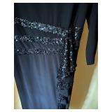 R&M Richards Navy Sequin Embellished Evening Gown Size 12