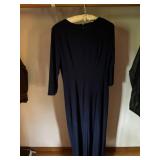 R&M Richards Navy Sequin Embellished Evening Gown Size 12