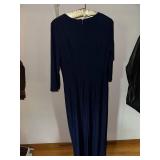 R&M Richards Navy Sequin Embellished Evening Gown Size 12