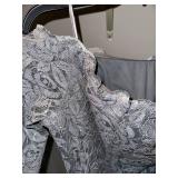 Alex Evenings Grey Lace Evening Gown, Size 12