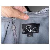 Alex Evenings Grey Lace Evening Gown, Size 12