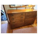 Vintage Baumritter Dan Allen Dresser with Mirror and Lamps