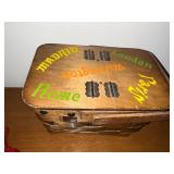 Vintage Wooden Basket with Beaded Purses