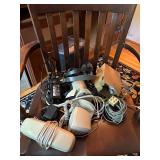 Lot of Electronics: Altec Lansing Speaker System, AARP Power Adapter, and Dell Keyboard