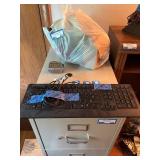 Lot of Electronics: Altec Lansing Speaker System, AARP Power Adapter, and Dell Keyboard