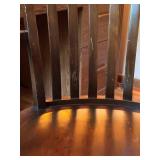 Vintage Wooden Office Chair with Armrests and Spindle Back