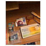 Office Supplies Including Brother Label Maker, Envelopes, and Ativa Paper Shredder