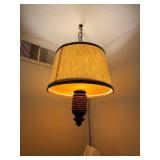 Vintage Hanging Pendant Lamp with Woven Detail