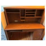 Wooden Desk with Hutch and Drawers