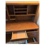 Wooden Desk with Hutch and Drawers