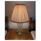 Elegant Frosted Glass and Brass Table Lamp
