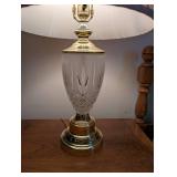 Elegant Frosted Glass and Brass Table Lamp