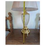Elegant Frosted Glass and Brass Table Lamp