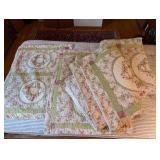 Set of 2 Floral Quilted Twin Bedspreads with Pillow Covers