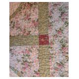 Set of 2 Floral Quilted Twin Bedspreads with Pillow Covers