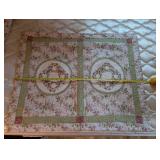 Set of 2 Floral Quilted Twin Bedspreads with Pillow Covers