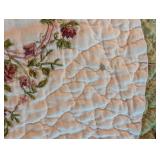 Set of 2 Floral Quilted Twin Bedspreads with Pillow Covers