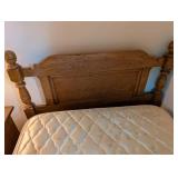 Twin Size Wooden Bed Frame with Mattress