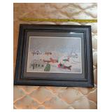 Set of 3 Framed Art Prints Featuring Seasonal and Nature Scenes