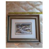 Set of 3 Framed Art Prints Featuring Seasonal and Nature Scenes