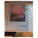 Set of 2 Framed Artworks: Paris Landscape and Uptown Art Fair 1974 Sketch