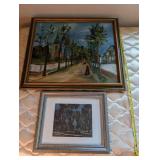 Set of 2 Framed Impressionist Paintings