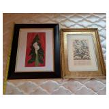 Collection of 3 Framed Floral Art Prints with Various Designs