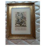 Collection of 3 Framed Floral Art Prints with Various Designs