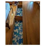 Vintage Wooden Dresser with Mirror and 6 Drawers