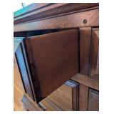 Vintage Wooden Dresser with Mirror and 6 Drawers