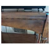 Vintage Wooden Two-Tier Console Table with Carved Details