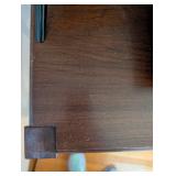 Vintage Wooden Two-Tier Console Table with Carved Details