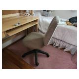 Used Office Swivel Chair with Gray Upholstery