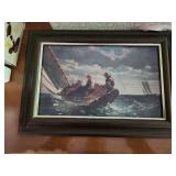 Framed Winslow Homer Print - Breezing Up (A Fair Wind)