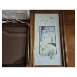 Assorted Picture Frames and Lighthouse Artwork Set