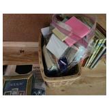 Assorted Office Supplies, Photo Album, and Notebooks Collection