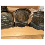 Set of 3 Bookends: 2 University of Minnesota and 1 Nautical Ship Design