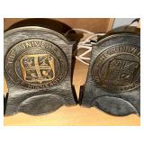 Set of 3 Bookends: 2 University of Minnesota and 1 Nautical Ship Design
