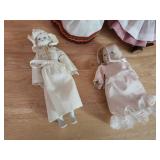 Set of 4 Vintage Ceramic Dolls in Traditional Dresses