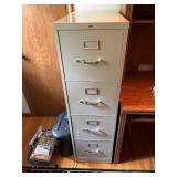 4-Drawer Metal Filing Cabinet with Label Holders