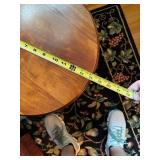 Round Wooden Side Table with Pedestal Base