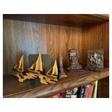 Collection of Brass and Metal Desktop Figurines