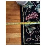 Floral Pattern Area Rug with Grapevine Design