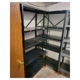 Heavy Duty Metal Shelving Units - Set of 2 Black Shelves