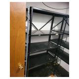 Heavy Duty Metal Shelving Units - Set of 2 Black Shelves
