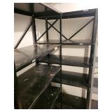 Heavy Duty Metal Shelving Units - Set of 2 Black Shelves