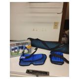 All Pro 10 lb Adjustable Ankle Weights with GoldenEarth Yoga Mat