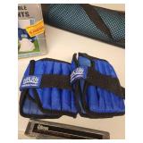 All Pro 10 lb Adjustable Ankle Weights with GoldenEarth Yoga Mat