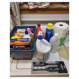 Collection of Laundry Supplies and Cleaning Products